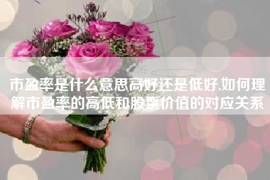 详细阅读:市盈率是什么意思高好还是低好,如何理解市盈率的高低和股票价值的对应关系 市盈率是什么意思高好还是低好,如何理解市盈率的高低和股票价值的对应关系