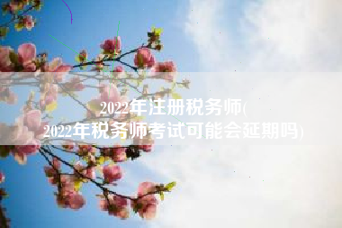 2022年注册税务师(
2022年税务师考试可能会延期吗)