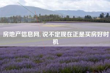 详细阅读:房地产信息网, 说不定现在正是买房好时机 房地产信息网, 说不定现在正是买房好时机