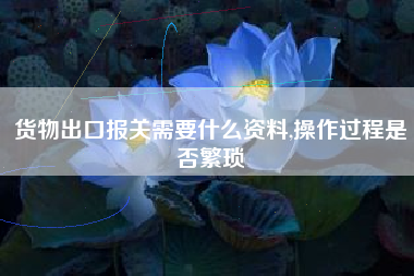 货物出口报关需要什么资料,操作过程是否繁琐