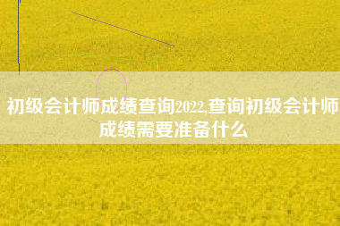 详细阅读:初级会计师成绩查询2022,查询初级会计师成绩需要准备什么 初级会计师成绩查询2022,查询初级会计师成绩需要准备什么
