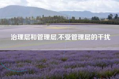 治理层和管理层,不受管理层的干扰