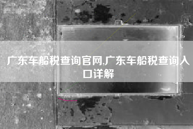 广东车船税查询官网,广东车船税查询入口详解