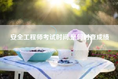 安全工程师考试时间,是何时查成绩