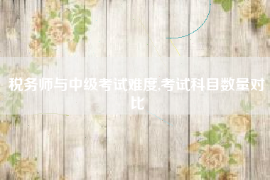 税务师与中级考试难度,考试科目数量对比