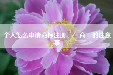 详细阅读:个人怎么申请商标注册,註冊商標的注意事項 个人怎么申请商标注册,註冊商標的注意事項