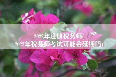 2022年注册税务师(
2022年税务师考试可能会延期吗)
