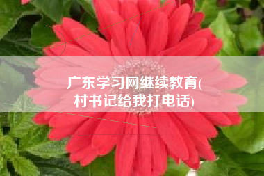 广东学习网继续教育(
村书记给我打电话)
