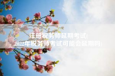 注册税务师延期考试(
2022年税务师考试可能会延期吗)