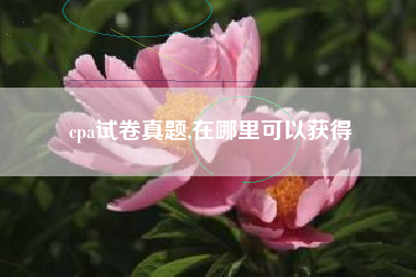 cpa试卷真题,在哪里可以获得