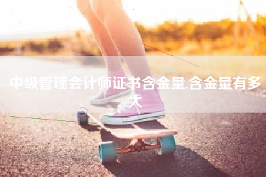 中级管理会计师证书含金量,含金量有多大