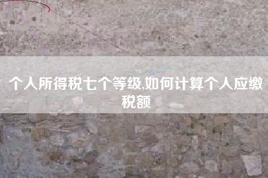 个人所得税七个等级,如何计算个人应缴税额