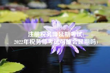 注册税务师延期考试(
2022年税务师考试可能会延期吗)