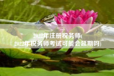 2022年注册税务师(
2022年税务师考试可能会延期吗)