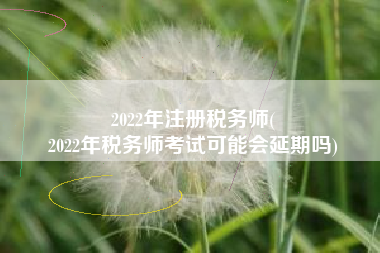 2022年注册税务师(
2022年税务师考试可能会延期吗)