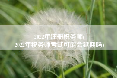 2022年注册税务师(
2022年税务师考试可能会延期吗)