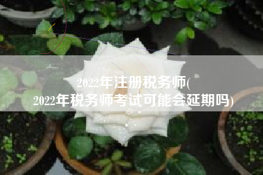 2022年注册税务师(
2022年税务师考试可能会延期吗)