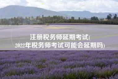 注册税务师延期考试(
2022年税务师考试可能会延期吗)
