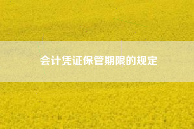 详细阅读:会计凭证保管期限的规定 会计凭证保管期限的规定
