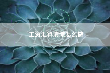 工资汇算清缴怎么做
