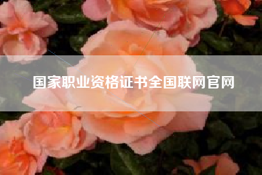国家职业资格证书全国联网官网