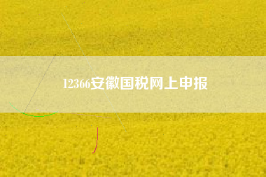 详细阅读:12366安徽国税网上申报 12366安徽国税网上申报