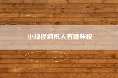 详细阅读:小规模纳税人有哪些税 小规模纳税人有哪些税
