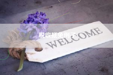 税收抵免例子