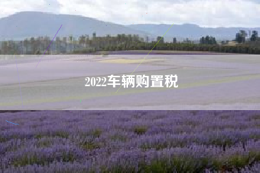 详细阅读:2022车辆购置税 2022车辆购置税