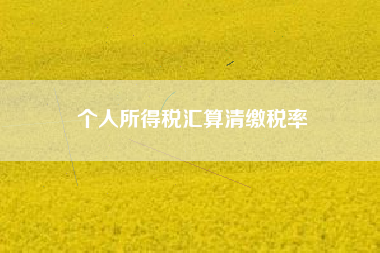 详细阅读:个人所得税汇算清缴税率 个人所得税汇算清缴税率