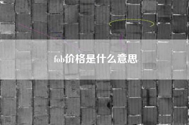 详细阅读:fob价格是什么意思 fob价格是什么意思