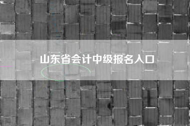 详细阅读:山东省会计中级报名入口 山东省会计中级报名入口