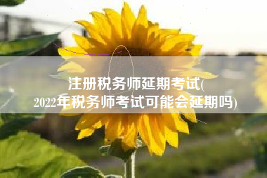 注册税务师延期考试(
2022年税务师考试可能会延期吗)