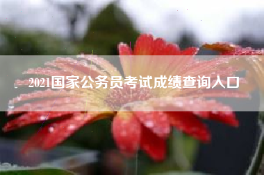 2021国家公务员考试成绩查询入口