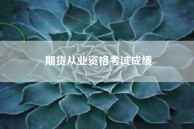 期货从业资格考试成绩