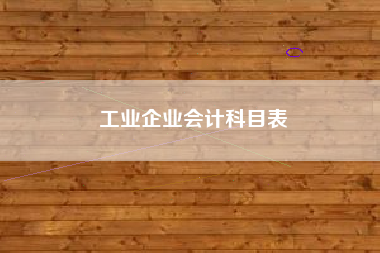工业企业会计科目表