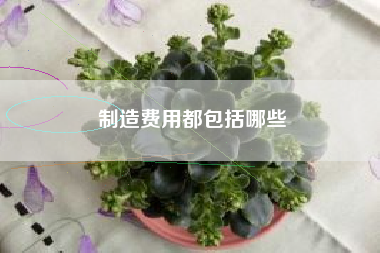 制造费用都包括哪些