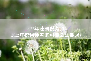 2022年注册税务师(
2022年税务师考试可能会延期吗)