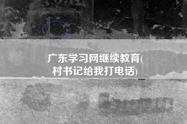 广东学习网继续教育(
村书记给我打电话)