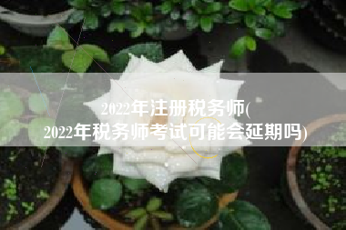 2022年注册税务师(
2022年税务师考试可能会延期吗)