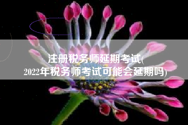 注册税务师延期考试(
2022年税务师考试可能会延期吗)