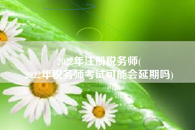 2022年注册税务师(
2022年税务师考试可能会延期吗)