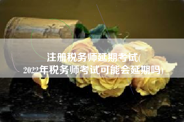 注册税务师延期考试(
2022年税务师考试可能会延期吗)