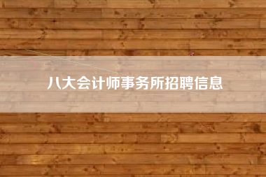 详细阅读:八大会计师事务所招聘信息 八大会计师事务所招聘信息