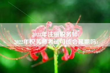 2022年注册税务师(
2022年税务师考试可能会延期吗)