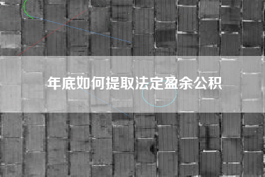 详细阅读:年底如何提取法定盈余公积 年底如何提取法定盈余公积