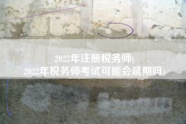 2022年注册税务师(
2022年税务师考试可能会延期吗)