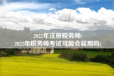 2022年注册税务师(
2022年税务师考试可能会延期吗)