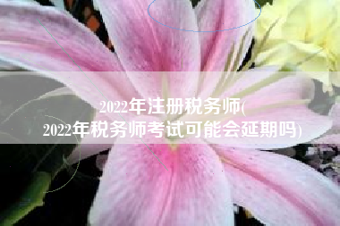2022年注册税务师(
2022年税务师考试可能会延期吗)