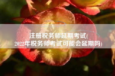 注册税务师延期考试(
2022年税务师考试可能会延期吗)